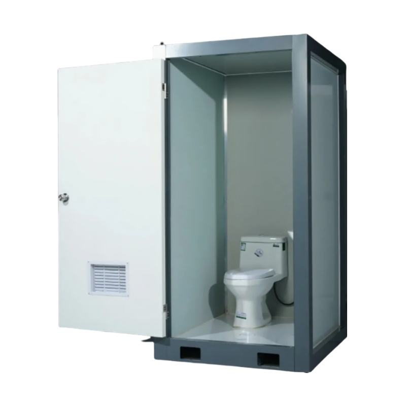 Cabine de banheiro portátil modular de aço pré-fabricado para chuveiro público, toalete móvel para canteiro de obras e camping