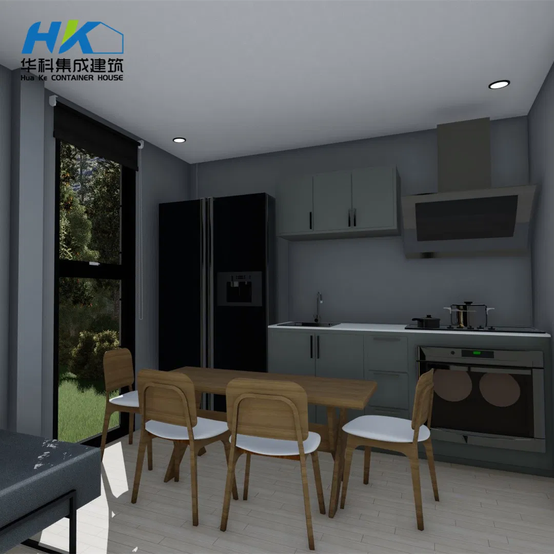 2X20FT Casa Contêiner Isolada de Estudo de Aço Modular com Revestimento de Madeira