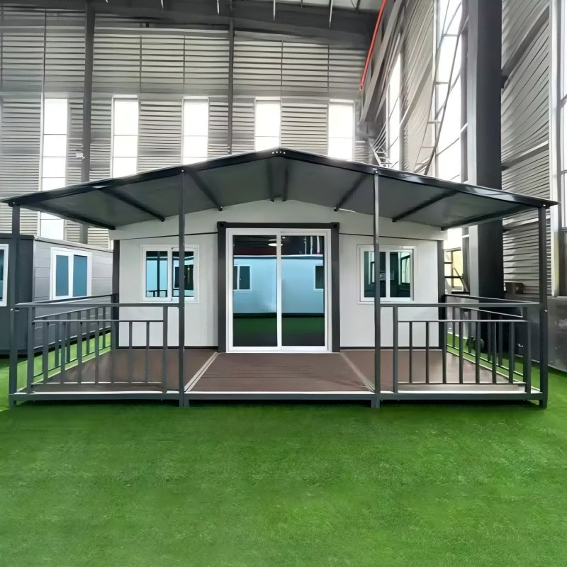 Casa Modular Portátil de Luxo Popular da China 20FT/30FT/40FT como Casa de Família Pequena ou Cabana de Férias com Sala de Estar e Quarto Personalizados