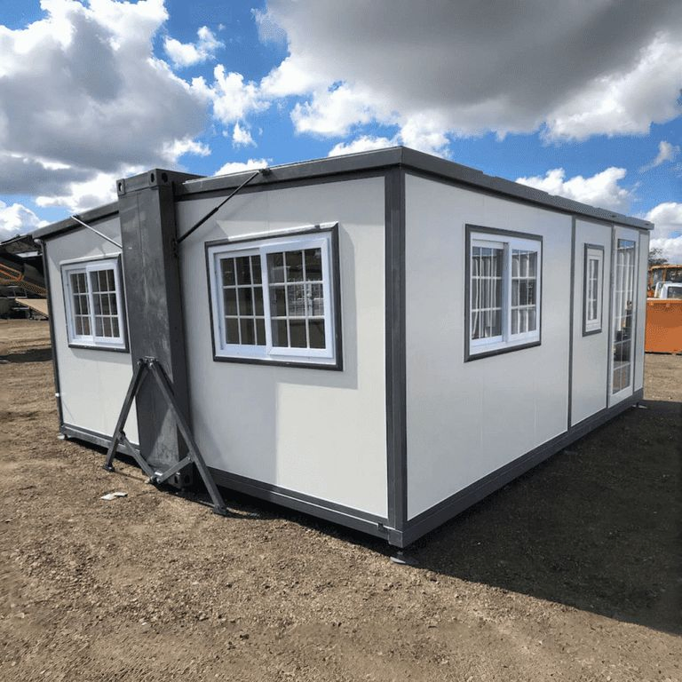 Casa Tiny Modular Prefabricada Moderna Compacta Versátil Personalizável Expandível com Estrutura de Aço Ecológica e Trendy