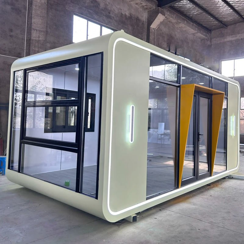 Casa Modular Apple Cabin, Cabana Portátil, Casa Off-Grid, Casa Apple Resistente a Terremotos para Projetos de Residência Auto-Suficiente em Platôs Remotos