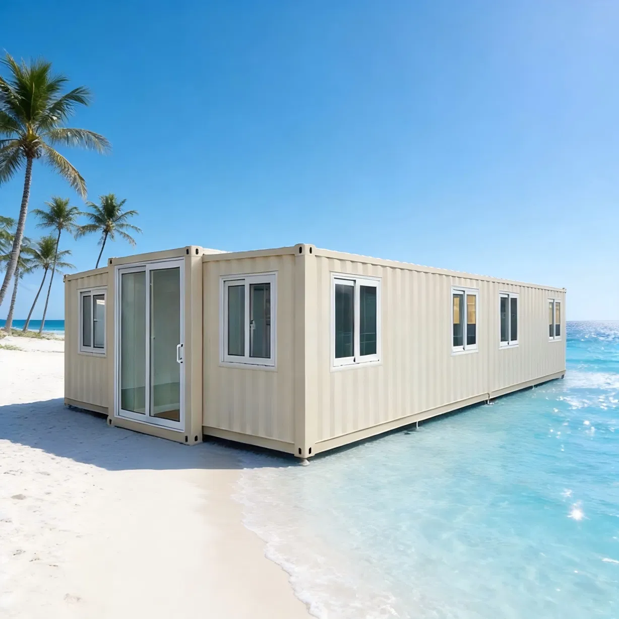 30FT Layout Modular Expandável de Casa Prefabricada com Múltiplos Quartos para Residência Familiar e Negócio de Hotel