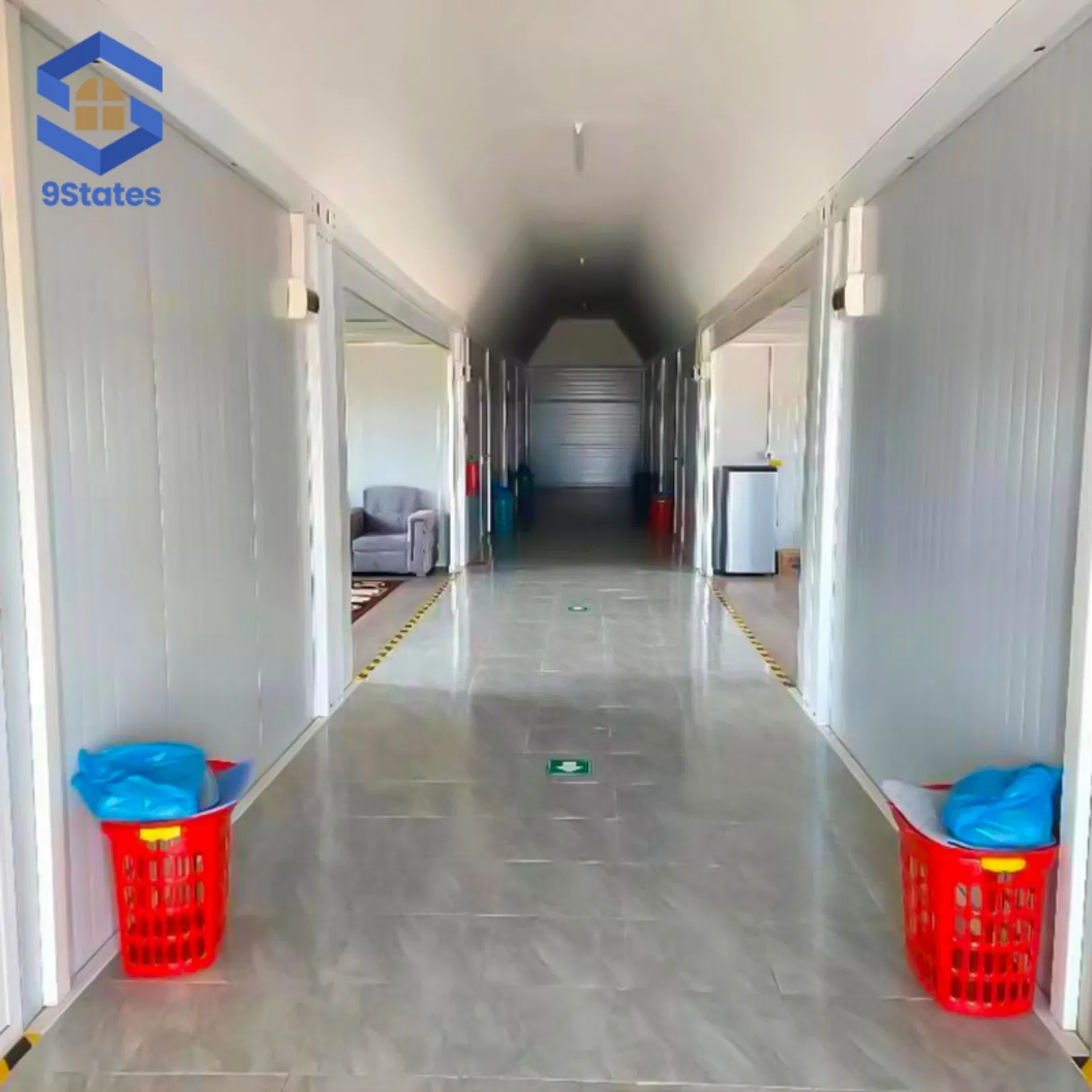 Estrutura de Aço Resistente a Terremotos Prefabricada Modular Expandível Casa Container Pequena para Campo de Petróleo Dormitório Container para Vilas de Trabalhadores