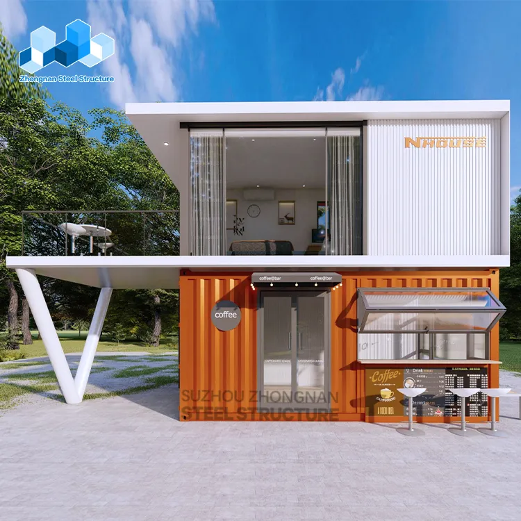 Casas Móveis de Madeira de Luxo, Montagem Rápida, Escritório Modular Mini Portátil, Casa Tiny Prefabricada, Casa Contêiner com Banheiro e Cozinha