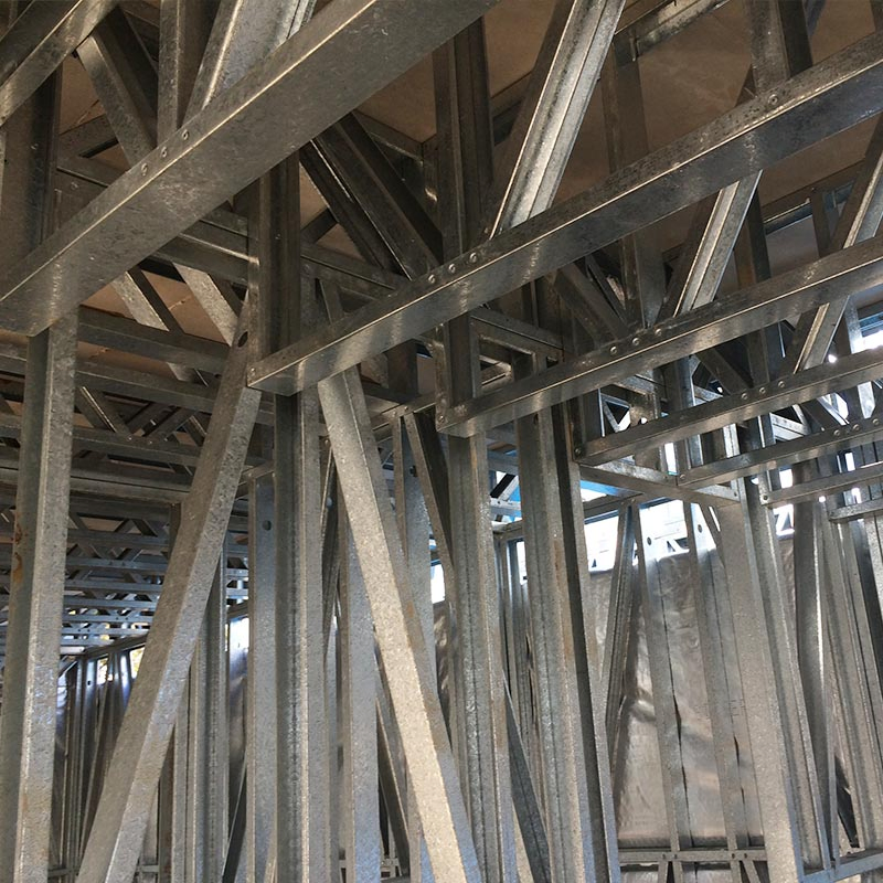Casa Modular de Estrutura de Aço Leve Prefabricada na China