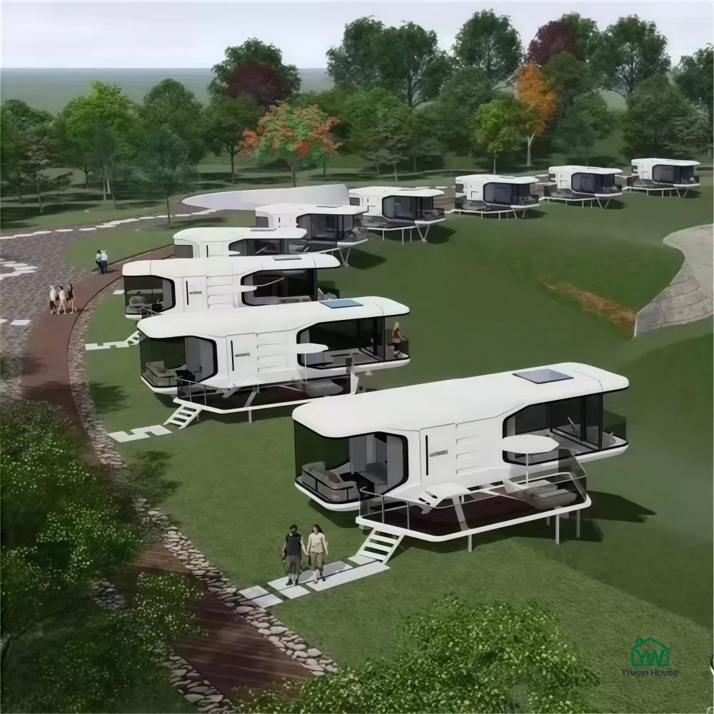 30FT Habitação Prefabricada com Energia Solar, Sistema de Fornecimento de Energia Off Grid, Design de Economia de Energia para Área Cênica Remota, Espaço de Vida Autossuficiente, Casa em Cápsula