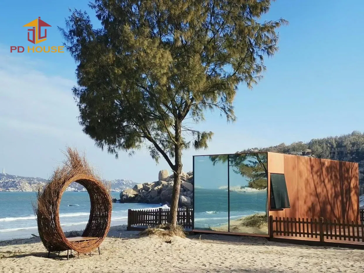 Cabines de Hotel Modulares de Montagem Fácil com Espelhos de Vidro Estilosos