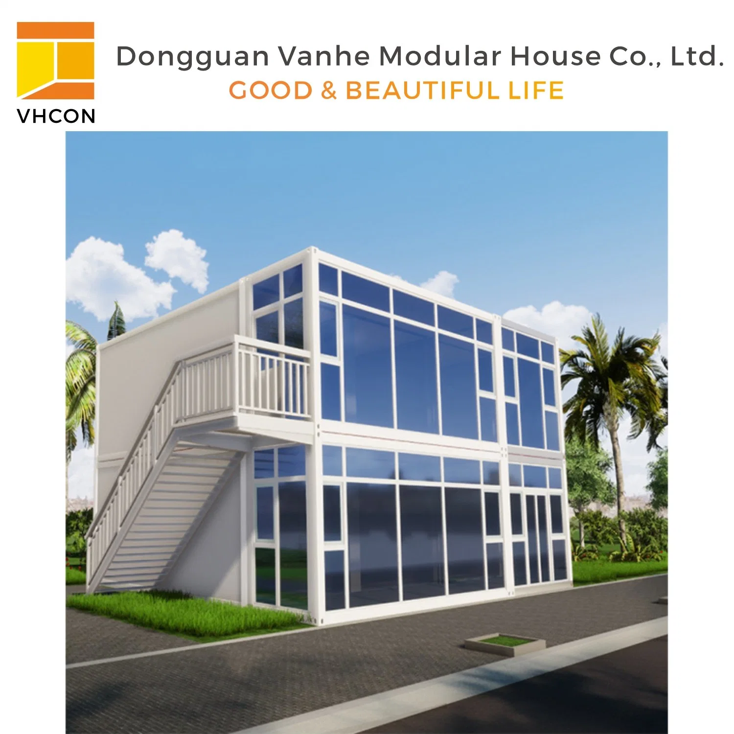 Casa Modular Prefabricada de Escritório Móvel em Madeira, Caravana Portátil de Luxo, Edifício Modular de Aço, Casa de Contêiner de Envio