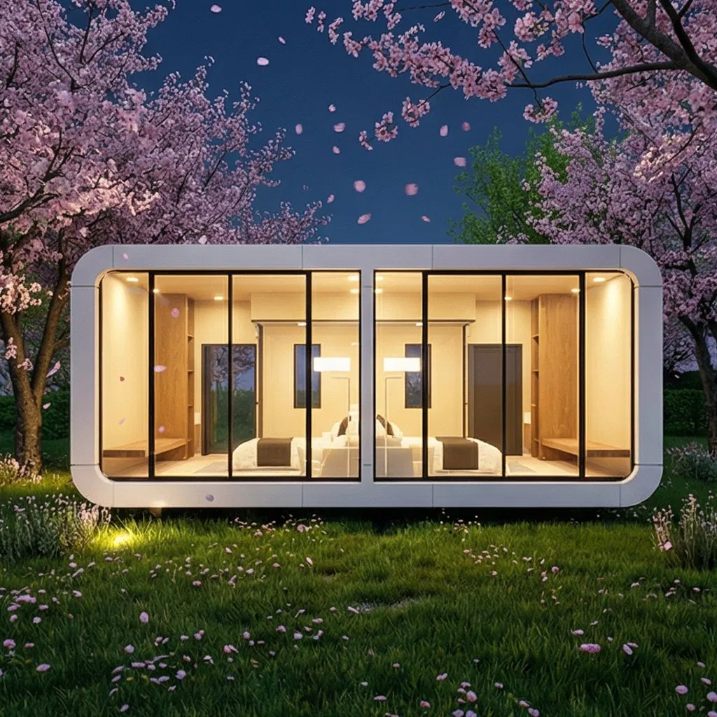 Zx-02 casa de resort pequena modular expansível prefab de aço ecológica fora da rede