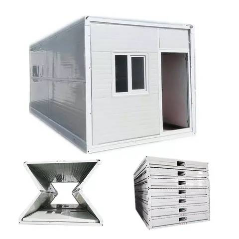 Casa Modular Prefabricada com Estrutura de Alta Resistência e Revestimento em Madeira, Adequada para Pequenos Escritórios e Residências