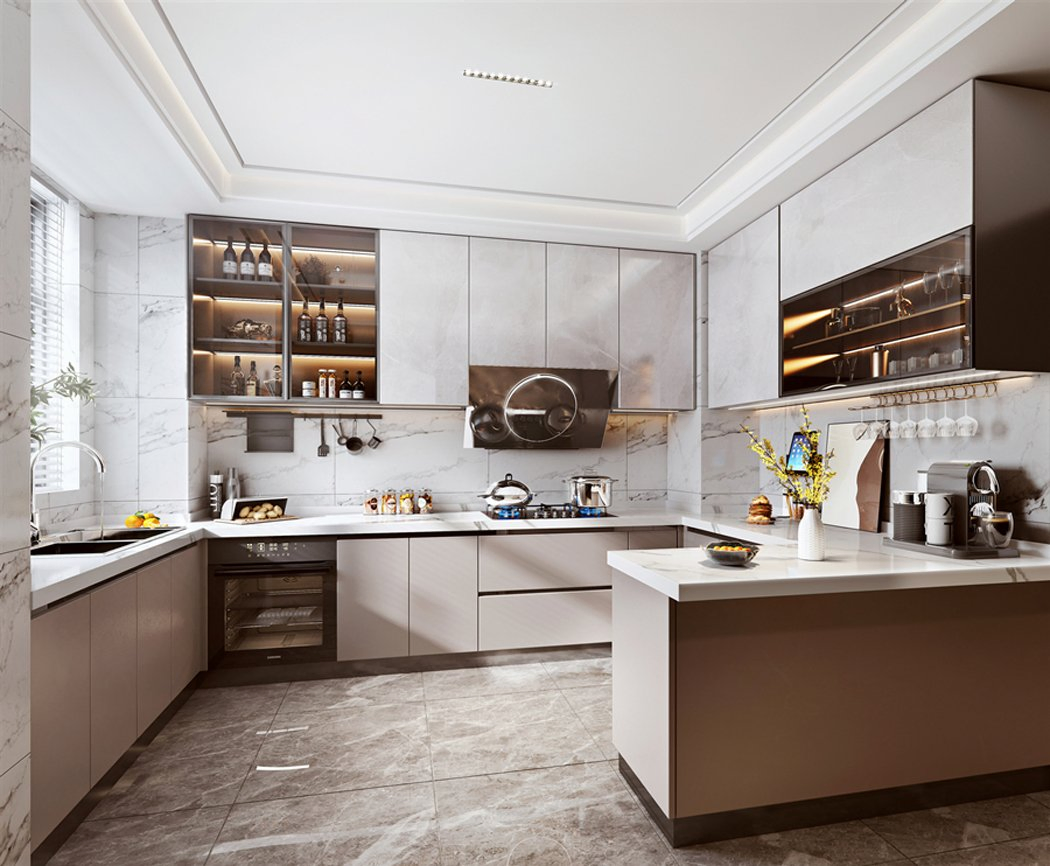 Unidades de Armários de Cozinha Modular ao Ar Livre Etíopes Feitas de Madeira ou Armários de Laminado Móveis de Cozinha Direto da China