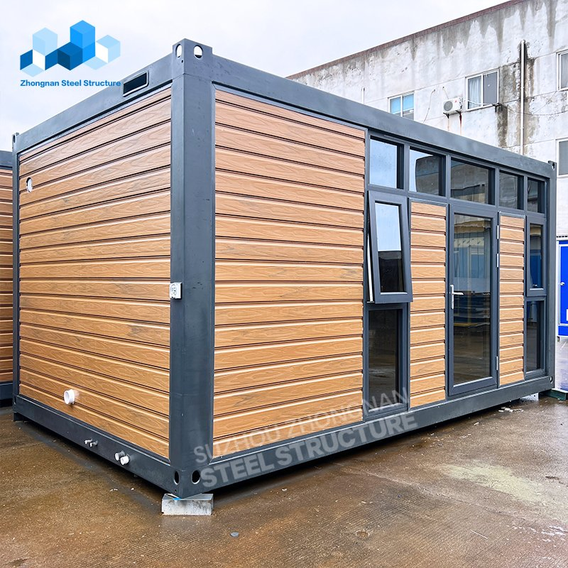 Casas Móveis de Madeira de Luxo Zhongnan, Montagem Rápida, Escritório Modular Mini Portátil, Casa Tiny Prefabricada, Casa Contêiner com Banheiro e Cozinha
