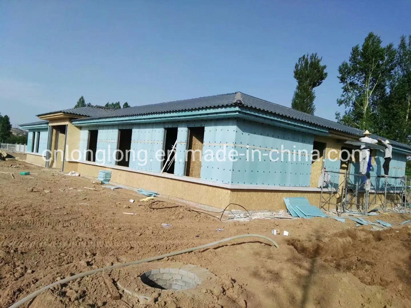 Casa Prefabricada Estrutura de Aço Leve Edifício Dormitório e Escritório Instalação Rápida