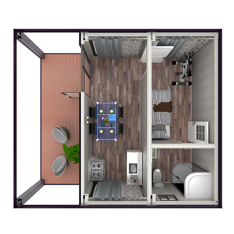 Instalação Rápida de Bungalows Modulares Prefabricados Móveis para Venda
