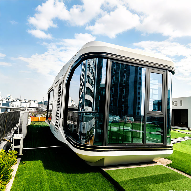 Casa Modular Ultra Moderna Estrutura de Aço Aluguel de Férias Panorâmico