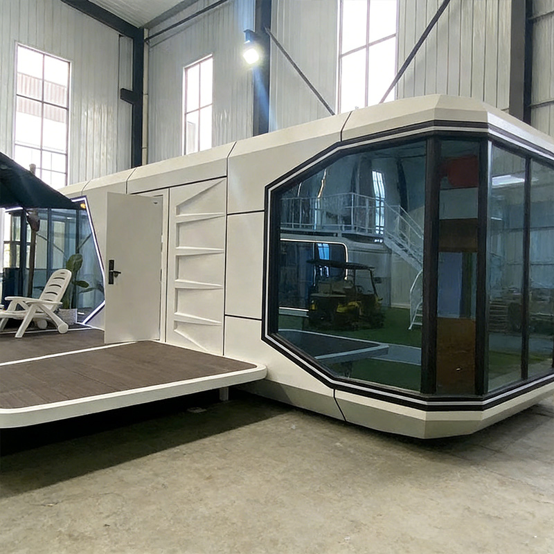 Casas Modulares Portáteis Cabana de Maçã 20FT 40FT Vilas de Aço Expansíveis