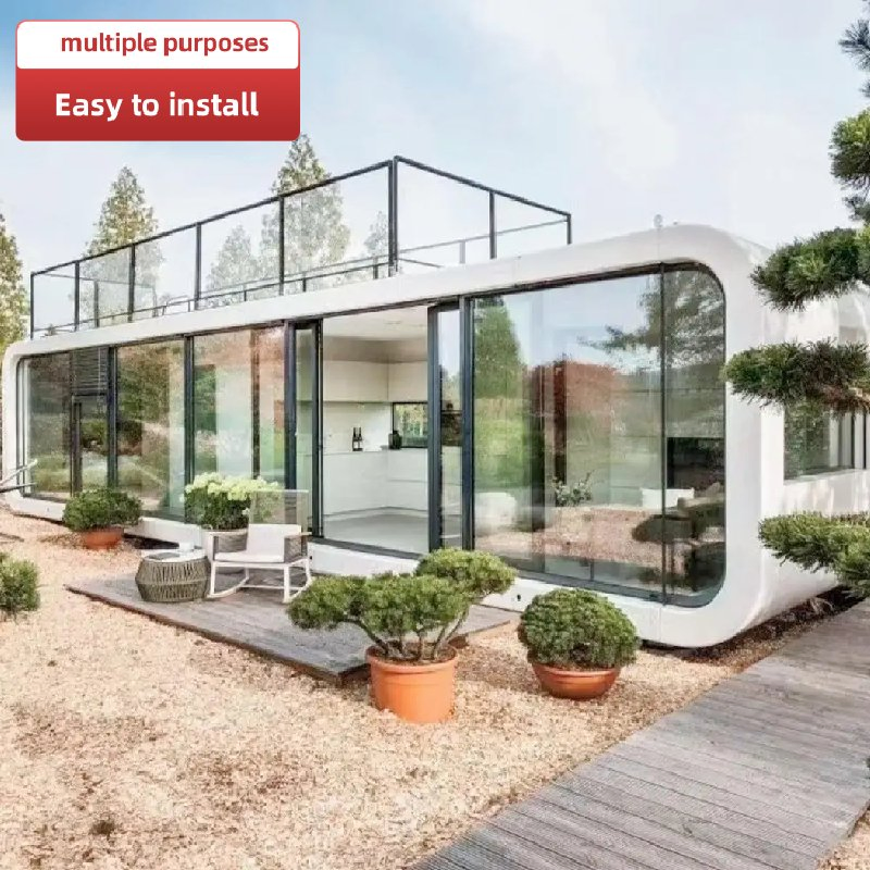 Casa Modular Moderna 20FT Móvel Inteligente Cabana Apple Container para Dormir