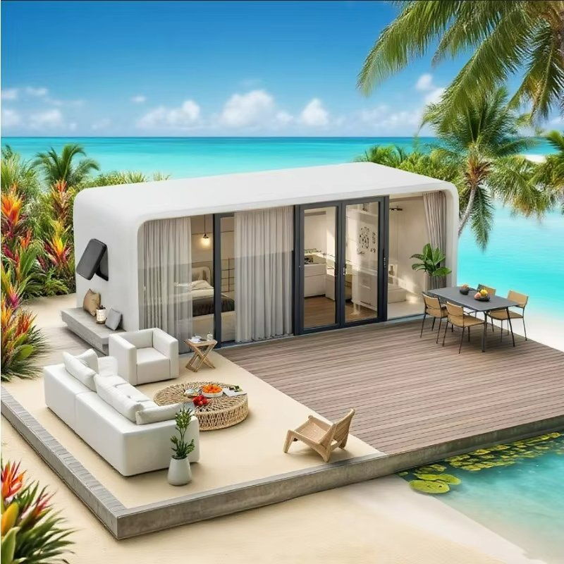 Cabana Modular Prefabricada Moderna Personalizada de Fábrica, Casas Tiny Prefabricadas