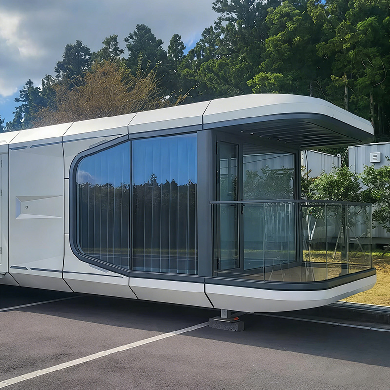 Casas Modulares Portáteis Cabana de Maçã 20FT 40FT Vilas de Aço Expansíveis
