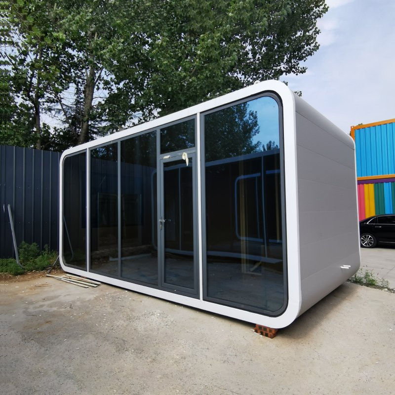 Cabana de Maçã Moderna Portátil Modular para Jardim, Escritório em Forma de Cápsula