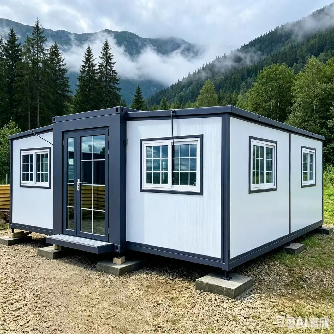 Oficina, Armazém Espaço Modular Portátil para Moradia Dobrável Empilhável Casa Contêiner Expandável para Casa