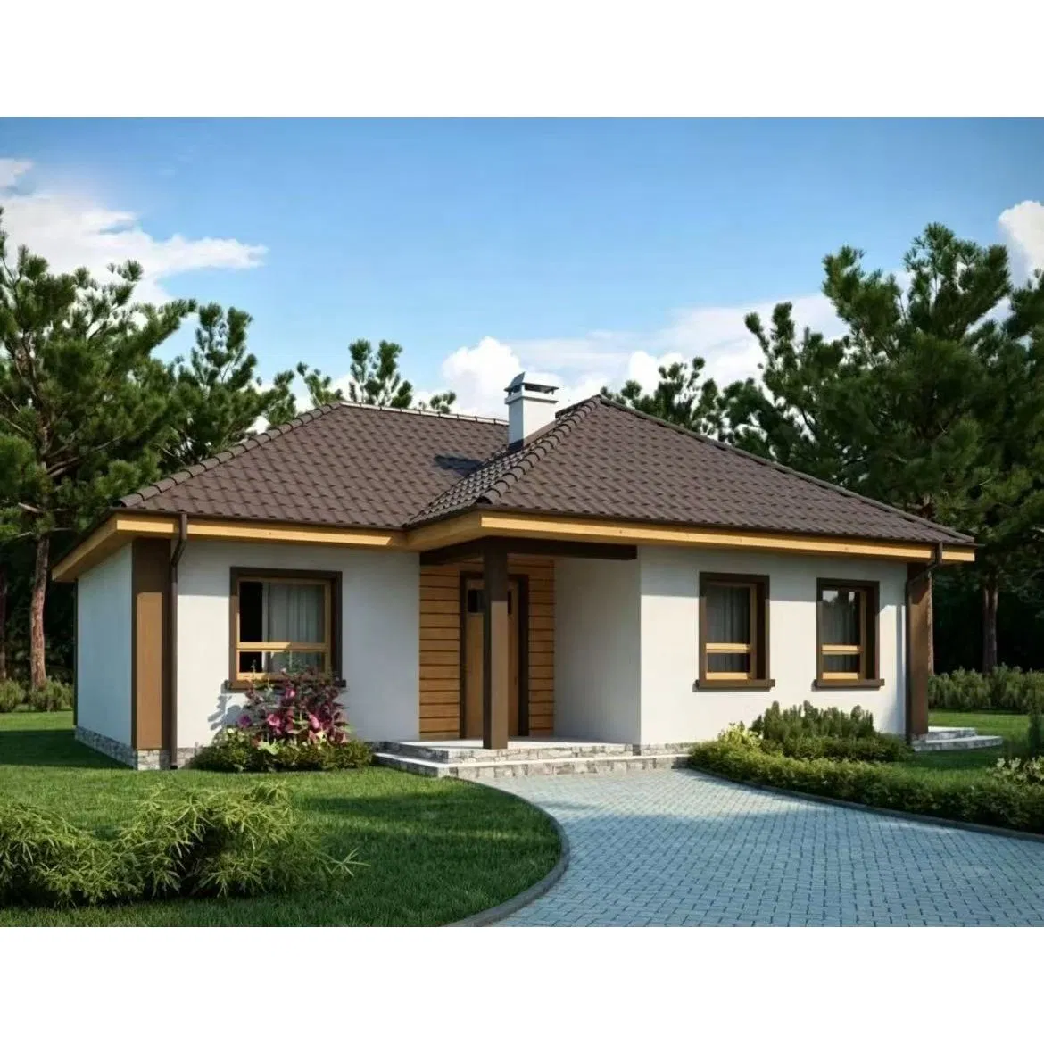 Casa de Campo Móvel Personalizada de Luxo em Estrutura de Aço Prefabricada / Vila Modular de Madeira Móvel