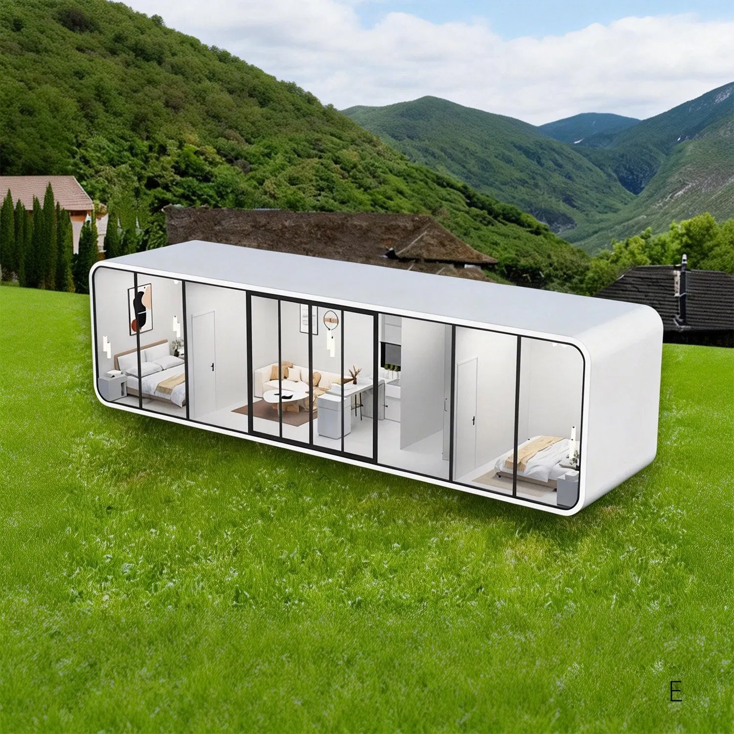 Hotel Cápsula Espacial Modular Desmontável Cabana de Maçã para Uso em Neve ou Luxo