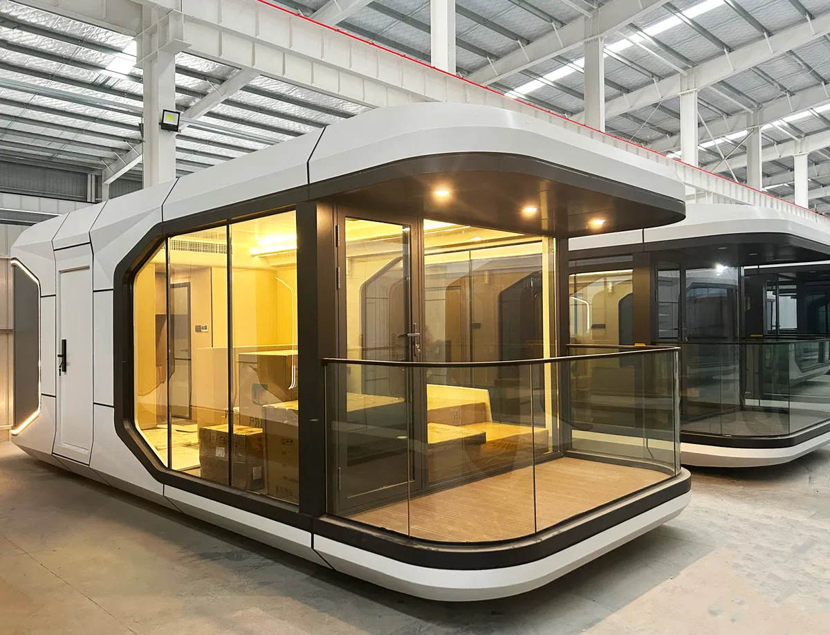 Container Modular Móvel de Capsule Espacial de Alta Qualidade, Casas Prefabricadas em Contêineres de Envio Pequenos