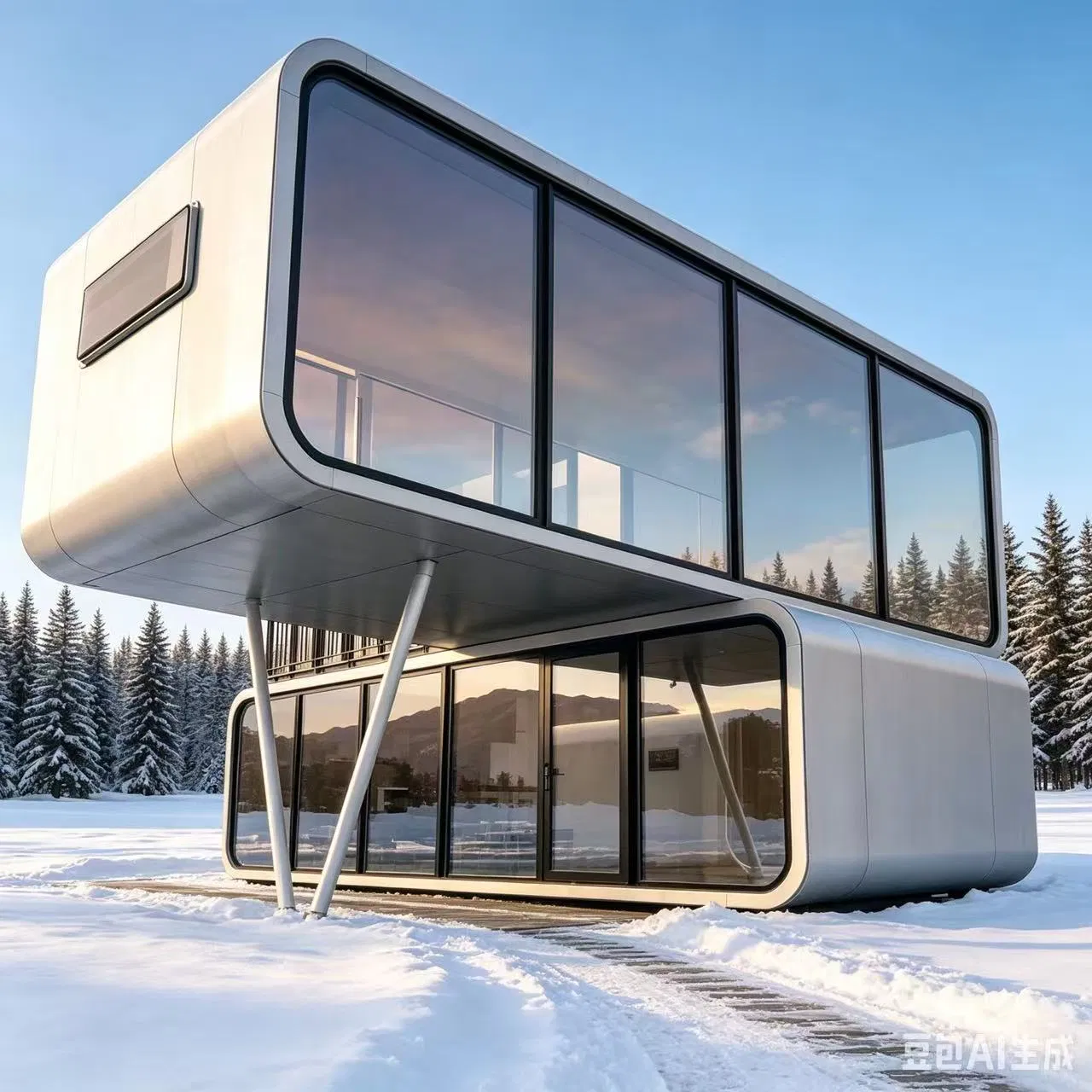 Casa Modular Prefabricada de Luxo 40FT Modificada de Contêiner de Envio para Personalização
