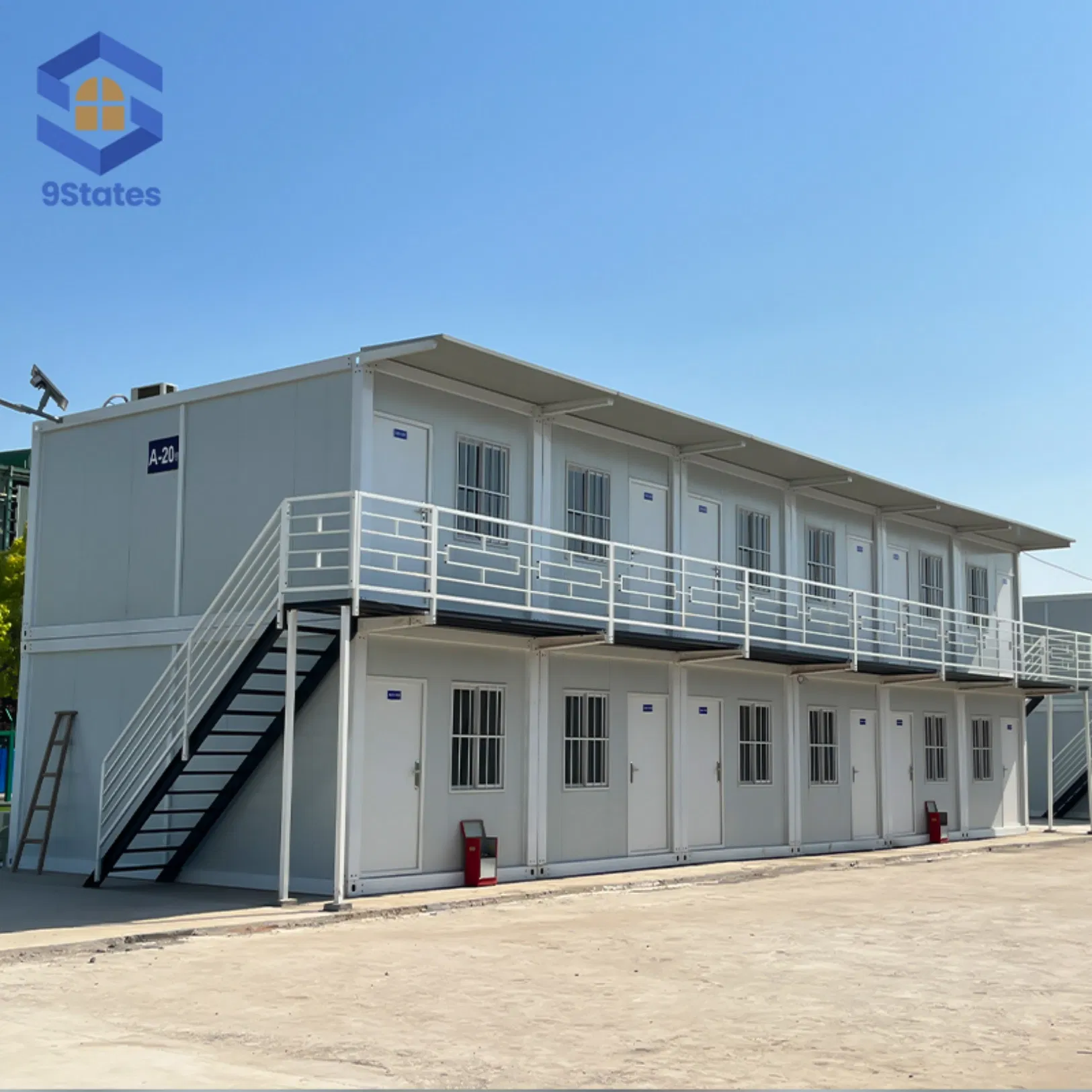 Estrutura de Aço Resistente a Terremotos Prefabricada Modular Expandível Casa Container Pequena para Campo de Petróleo Dormitório Container para Vilas de Trabalhadores