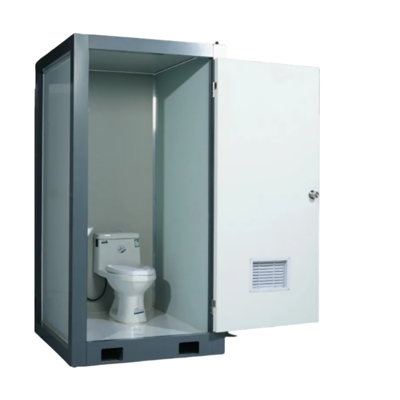 Cabine de banheiro portátil modular de aço pré-fabricado para chuveiro público, toalete móvel para canteiro de obras e camping