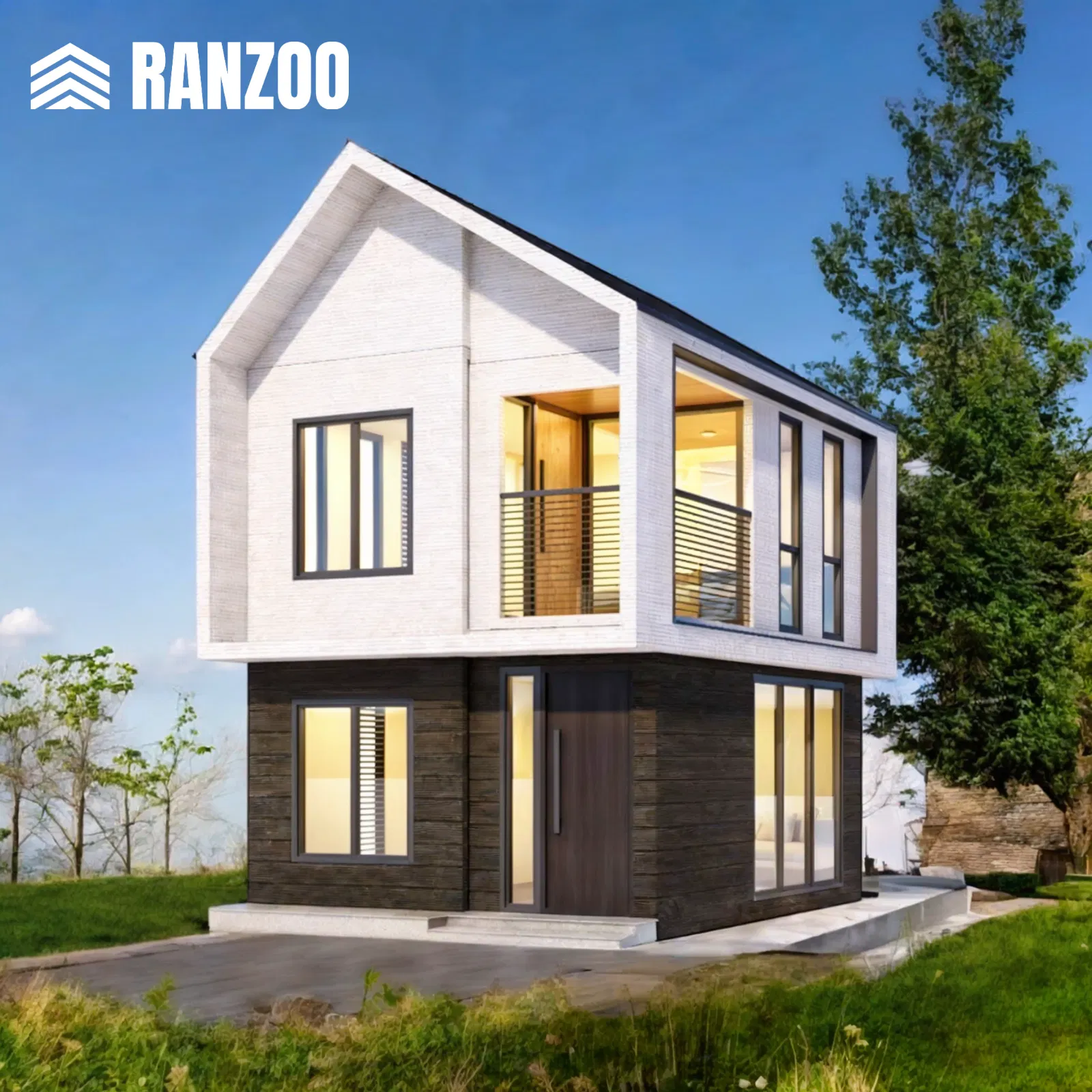 Ranzoo Estilosas Mini Casas Modulares Prefabricadas com Recursos Personalizáveis e Energia Solar