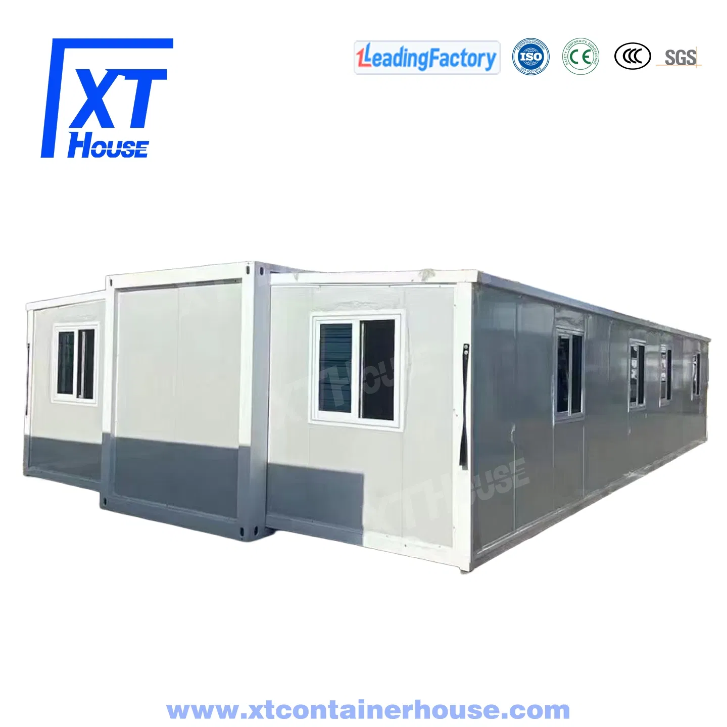 20/30/40FT Preço Razoável Casa Modular Prefabricada Contêiner Dobrável Casa Contêiner com Porta Deslizante Painel de Madeira como Apartamento Escritório