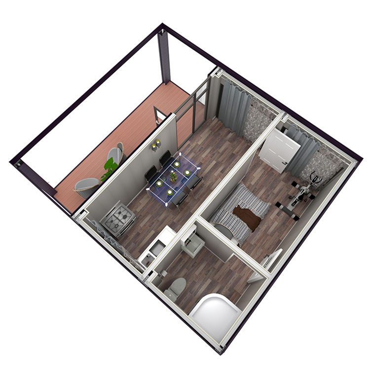 Instalação Rápida de Bungalows Modulares Prefabricados Móveis para Venda