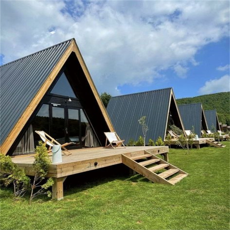 Venda Quente Casa Móvel Pequena Estilo Moderno ao Ar Livre Casa Prefabricada Luxuosa Casa Triangular
