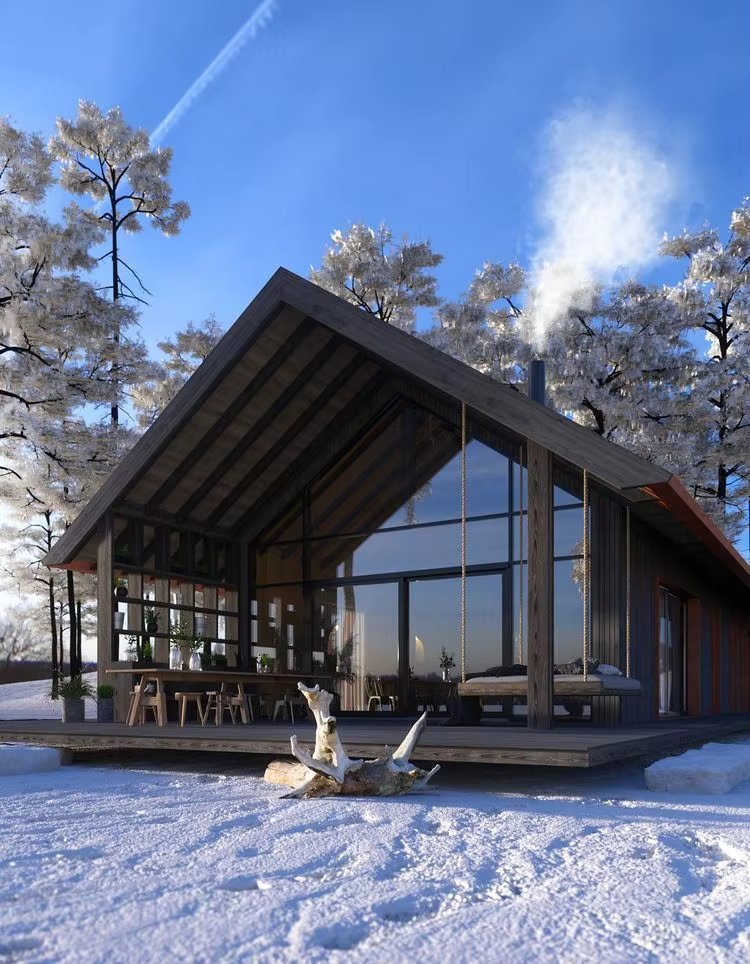 Separate Kitchen Two Side Expand Container Self Catering Self Sufficient Holiday Family Cabin Pod