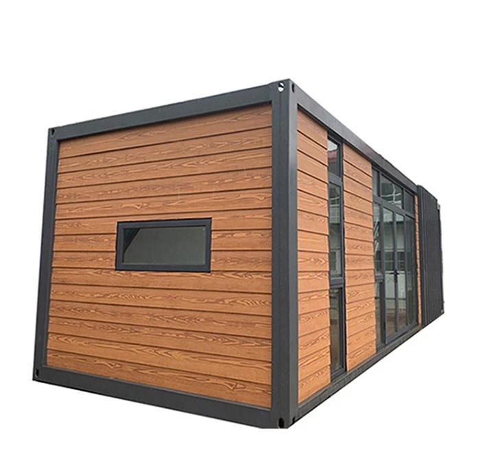 Casa Container Modular de Madeira de Luxo de Instalação Rápida Painel de Madeira Pré-fabricado Casa Container