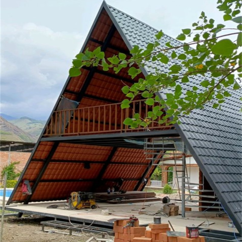 Venda Quente Casa Móvel Pequena Estilo Moderno ao Ar Livre Casa Prefabricada Luxuosa Casa Triangular