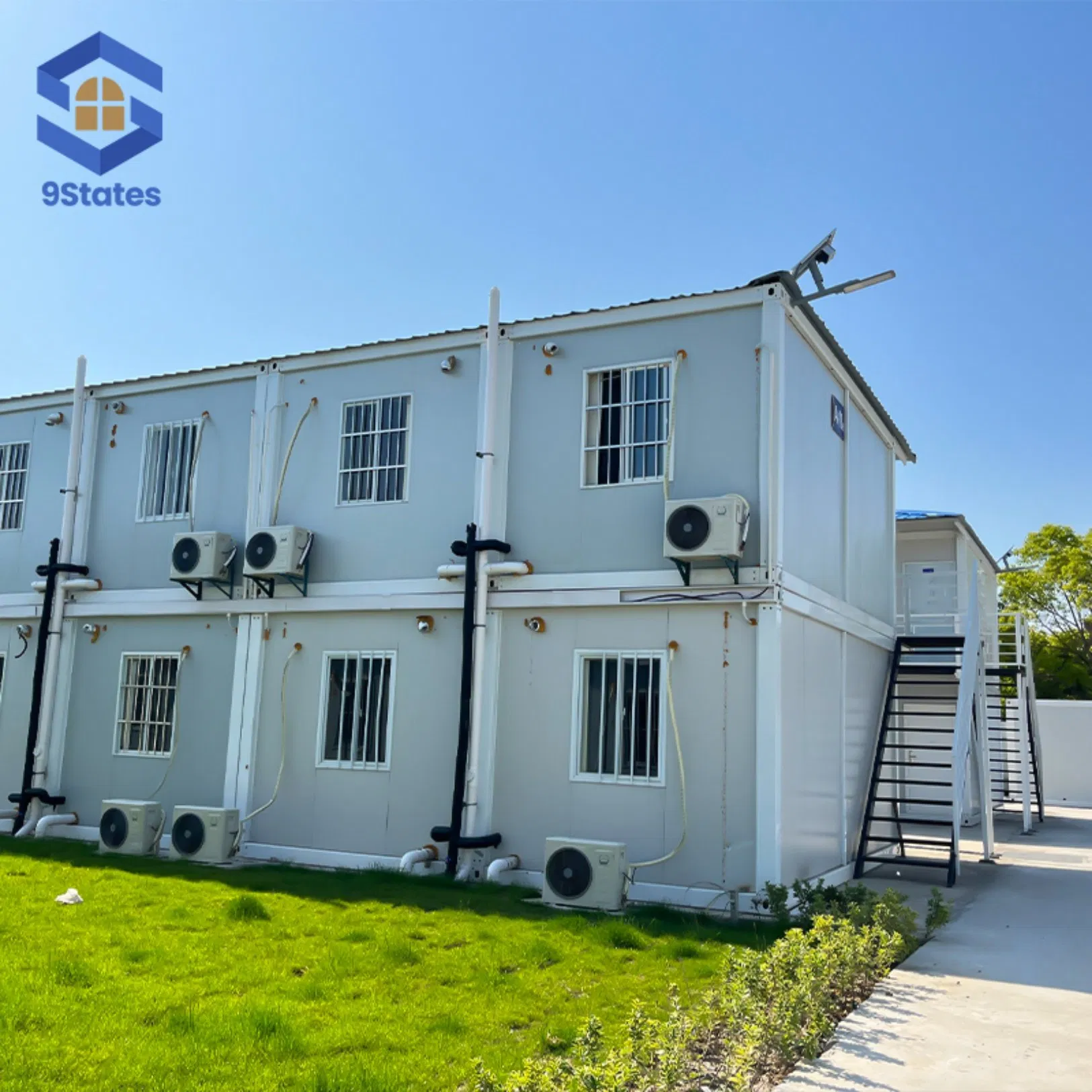 Estrutura de Aço Resistente a Terremotos Prefabricada Modular Expandível Casa Container Pequena para Campo de Petróleo Dormitório Container para Vilas de Trabalhadores