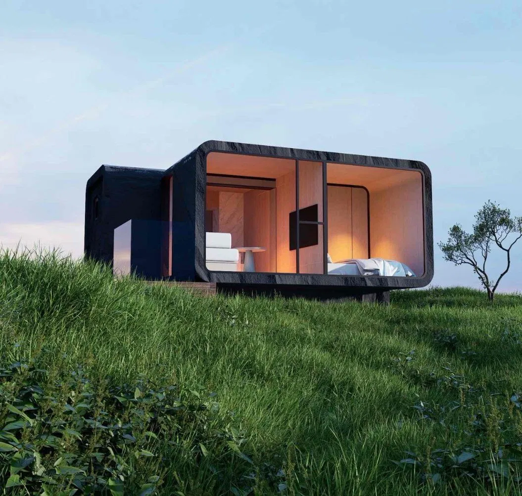 Desenhe uma Cabana Modular Moderna em Forma de Cápsula Espacial da Apple