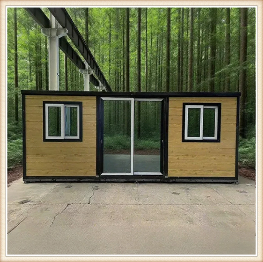 Espaço de Vida Confortável Isolado Acusticamente e Termicamente, Cabana Modular Dobrável para Glamping em Todas as Estações