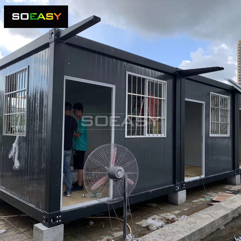 Estruturas de Aço + Painéis Sanduíche Módulos Pré-fabricados Casas Contêiner Feitas de Contêineres de Carga