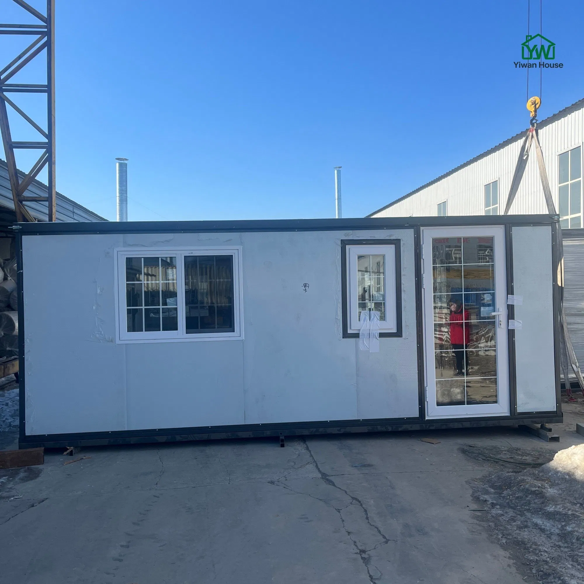 Casa Móvel Modular Expandável de Contêiner Dobrável Personalizada de Luxo com Telhado sobre Rodas 1 2 3 4