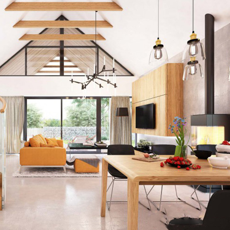Casa Modular Prefabricada Villa Residencial Unifamiliar com Estrutura de Aço Leve