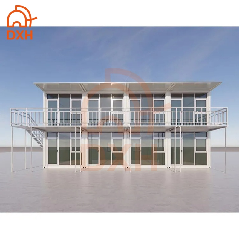 Preço de Fabricação Dxh Loja Moderna Alojamento Modular Dormitório Escritório Sala de Aula Casas de Dois Andares Casa Contêiner Prefabricada Desmontável em Pacote Plano