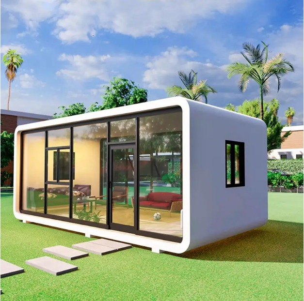 Casa Mini Cápsula Moderna Casa Pequena 20FT Casa Modular de Maçã Cabana de Maçã para Escritório Quarto Hotel Cozinha e Banheiro