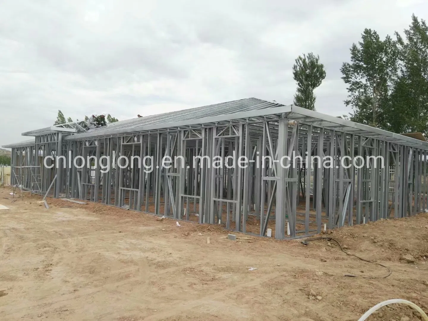 Casa Prefabricada Estrutura de Aço Leve Edifício Dormitório e Escritório Instalação Rápida