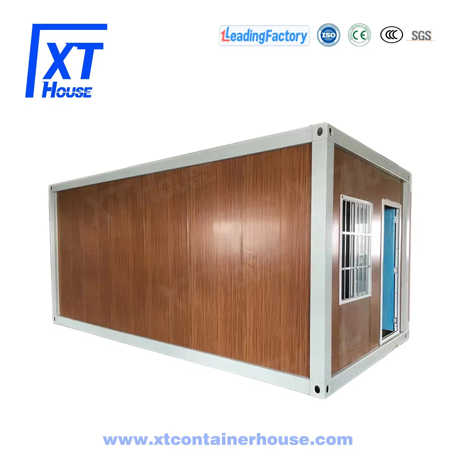 Casa Modular Prefabricada Móvel 20FT Casa Modular Prefabricada Móvel Destacável Personalizada em Cor de Madeira com Banheiro