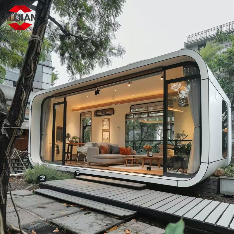 2024 Venda Quente Som Proof Novo Estilo Espaço Pequeno Alta Resistência Modular Prefabricado Mini Móvel Cápsula Moderna Cabana Maçã com Certificação CE/SGS