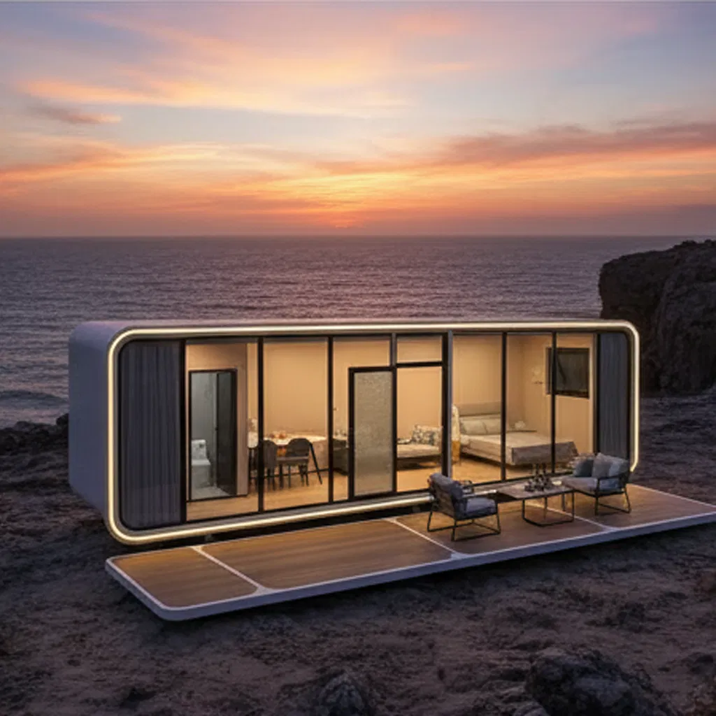 Casa Modular Prefabricada Pequena Móvel Cápsula Espacial Lar Casa Moderna Edifício Contêiner Prefabricado Contêiner Cápsula Maçã Cabana Homestay Preço de Fábrica